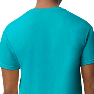 เสื้อยืดผู้ชาย ผ้าฝ้าย แขนสั้น คอกลม สวมใส่สบาย แฟชั่นสีน้ำเงิน - Product Image 5