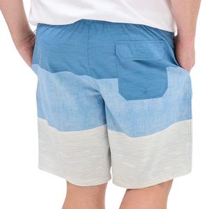 Short de bain léger à rayures bleues, color block, respirant, pour la plage - Product Image 2