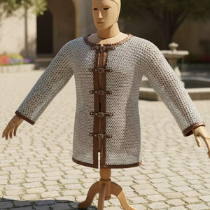 Fabricant OEM – Authentique chemise d'armure en maille métallique médiévale pour reconstitutions historiques et tournages de films - Product Image 1