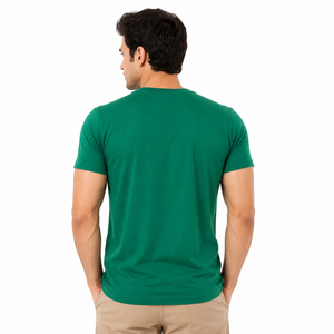 T-shirts pour hommes en coton doux à col ras du cou, coupe moderne, vêtements décontractés, fournisseur OEM ODM, marque privée, commandes en gros, États-Unis - Product Image 5