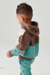 <b>Embroidery</b> Hoodie <b>Sets</b> Boys Spring Street Wear 2 Piece <b>Set</b> Toddle Kids Colorblock Tracksuit - Product Image 4