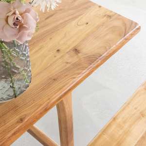 โต๊ะรับประทานอาหารวานดานา นิมบัส อริสต้า+ ม้านั่ง 2 ตัว ทำจากไม้อะคาเซียสีส้ม - Product Image 3