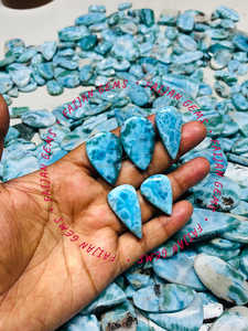 Prix de gros multi formes qualité AAA Larimar naturel Cabochon toutes tailles mélange forme pour bijoux pendentif faisant la pierre - Product Image 2