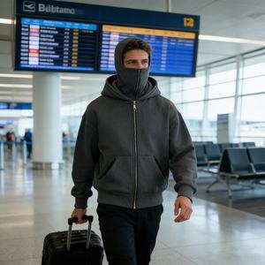 Sudadera con Capucha para Hombre, Estilo Casual, Hombros Caídos, Tejido French Terry, Color Sólido, Personalizable con Estampado de Burbujas, Venta al Por Mayor OEM - Product Image 3