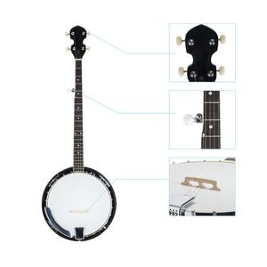 Banjo Professionale a 5 Corde Squisito con Cutaway e Fondo/Fasce in Palissandro, Manico in Okoume e Sapele - Product Image 3