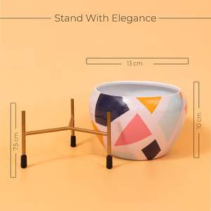 Support de plante décoratif en métal, jardinière durable, sans rouille, pour l'intérieur et l'extérieur, décoration de la maison - Product Image 3