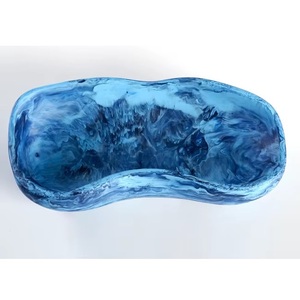 Handmade Carved <b>Pink</b> Resin Serving <b>Bowl</b> Peanut Shape Modern Food Dish for Party Dining - Product Image 5
