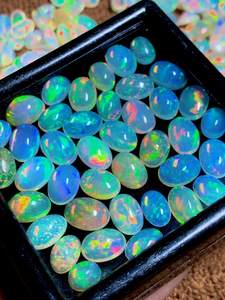 Lot de cabochons d'opale éthiopienne, ovales, blancs arc-en-ciel, pierres précieuses naturelles, pour la création de bijoux, fournisseur en gros - Product Image 6