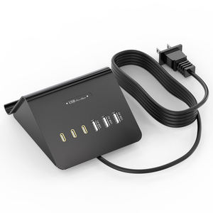 6-Port PD20W+15W Fast Charging Laptop & Mobile Phone Charger with Retractable <b>Cable</b> Special Shape Bracket Fireproof Material - Product Image 1