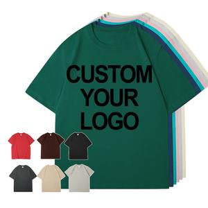 T-shirt pour homme de haute qualité, tissu 100% coton, luxe, lourd, unisexe, surdimensionné, uni, impression personnalisée, t-shirt pour homme - Product Image 1