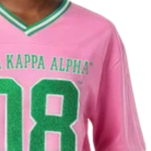 Camiseta Deportiva Personalizada Rosa y Verde con Cuello en V, Manga Corta, Número 08, Ligera, Transpirable, Uniforme Informal para Equipo Deportivo - Product Image 5