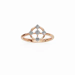 Anillo de Diamantes Cultivados en Laboratorio Radiance en Oro Rosa de 18K, Juego de 5 Piezas con Certificación IGI, Claridad VVS, Corte Brillante, Lujoso para Mujer - Product Image 1