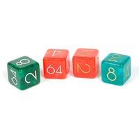 Zamzam Impex propose des dés de backgammon luxueux à 6 faces en résine, personnalisables avec logo, colorés, durables, de 25 mm, effet nacré.