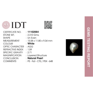 Natural Keshi Pearl Loose Gemstone 11.55 Carat for Fine Jewelry - Product Image 4