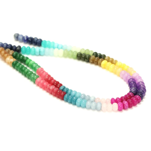 Magnifiques perles de quartz de forme ronde, couleur arc-en-ciel, lisses, 7-8 mm, multicolores. - Product Image 3