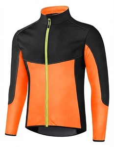 <b>Men</b> <b>Thermal</b> Long Sleeve Cycling Jersey with Full Front Zipper Breathable Mesh Sleeves and Performance Riding Fit - Product Image 3