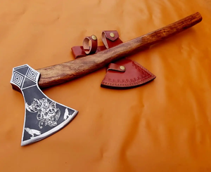 Tête de marteau en acier à haute teneur en carbone de qualité supérieure avec manche en bois de rose et revêtement en cuir et poignée - Product Image 3