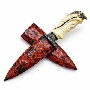 Cuchillo Athame de Obsidiana Caoba de 10 Pulgadas al por Mayor con Mango de Águila, Decoración Artesanal para Altar Rituales - Product Image 1