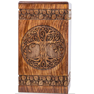 Ayaans Creations AC 9065 Sheesham Caja de urna tallada en madera Urnas de madera bordadas para bodas y promoción automotriz de AYAANS - Product Image 4