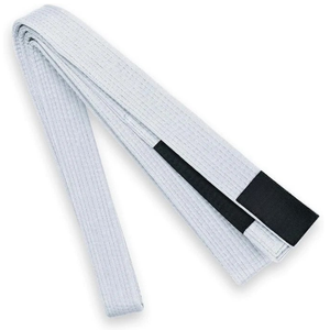 Ceinture de BJJ blanche 100% coton, durable, unisexe, pour adultes, vêtements d'arts martiaux - Product Image 1
