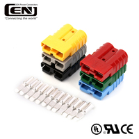 Conector de Batería Rápido de Alta Corriente SE50A, Contacto de Cobre de 50A, 6/8/10 AWG, Gris, 2 Pines, Terminales de Enchufe para Montacargas