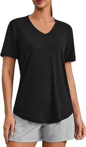 Camiseta Deportiva con Cuello en V para Mujer, para Yoga, Gimnasio, Correr, Venta al Por Mayor - Product Image 3