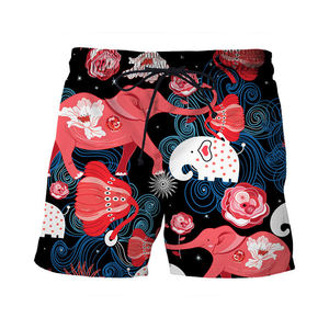 Nouveaux shorts de plage pour hommes de haute qualité, imprimés par transfert thermique, solides, à séchage rapide, avec cordon de serrage, en polyester tricoté 220g - Product Image 6