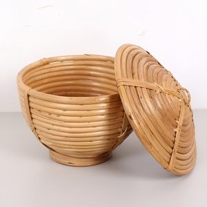 Boîtes de rangement avec couvercle pour comptoir de cuisine, conteneur de bureau, panier en rotin, prêt à être expédié - Product Image 2