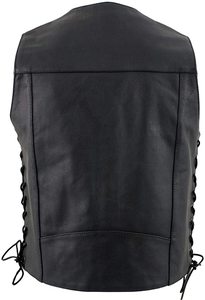 เสื้อกั๊กหนังวัวแท้ทรงวีคอแบบกระดุมแถวเดียวสำหรับผู้ชายรุ่นใหม่ปี 2025 ระดับไฮเอนด์  รักษ์โลก เหมาะสำหรับฤดูใบไม้ร่วง พร้อมขนเฟอร์ด้านนอก - Product Image 4