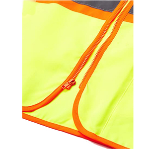 Chaleco de Seguridad de Alta Visibilidad, Ropa de Trabajo Reflectante con Cremallera para Construcción, Industria, Protección en Carreteras y Emergencias - Product Image 4