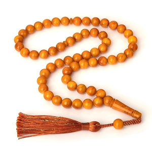 Chapelet de prière islamique classique en perles de résine rondes faites à la main, respectueux de l'environnement, Tasbeeh Musulman Misbaha, Vente en gros - Product Image 5