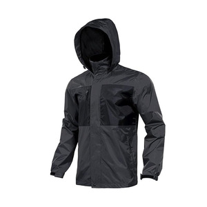 Ensemble imperméable pour homme, veste à capuche et pantalon noirs, vêtements d'extérieur imperméables - Product Image 3