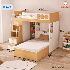 Cama litera inteligente Ohaha con armario y estantes decorativos - GTTM028 - Product Image 4