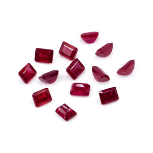 Rubis naturels de Bangkok, octogones calibrés 4x5mm, pierres précieuses de rubis naturelles facettées pour la fabrication de bijoux, prêtes à l'emploi - Product Image 4