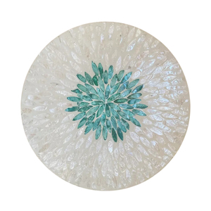 Unique <b>White</b> Tree Mother Of Pearl Charger Plate <b>Round</b> Sea Shell Inlay Decorative Underplate For Wedding <b>Dining</b> Party <b>Table</b> Decor - Product Image 2
