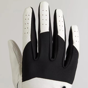 High Quality Custom Logo Sheepskin Genuine Leather Full Finger Golf Gloves <b>Hook</b> Loop Closure Breathable Features Reasonable - Product Image 3