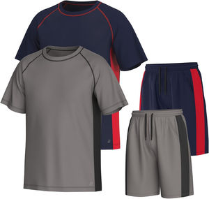 Camiseta y pantalones cortos de tela 100% algodón, material de primera calidad, diseño totalmente personalizado, para ropa informal o deportiva para hombre. - Product Image 3