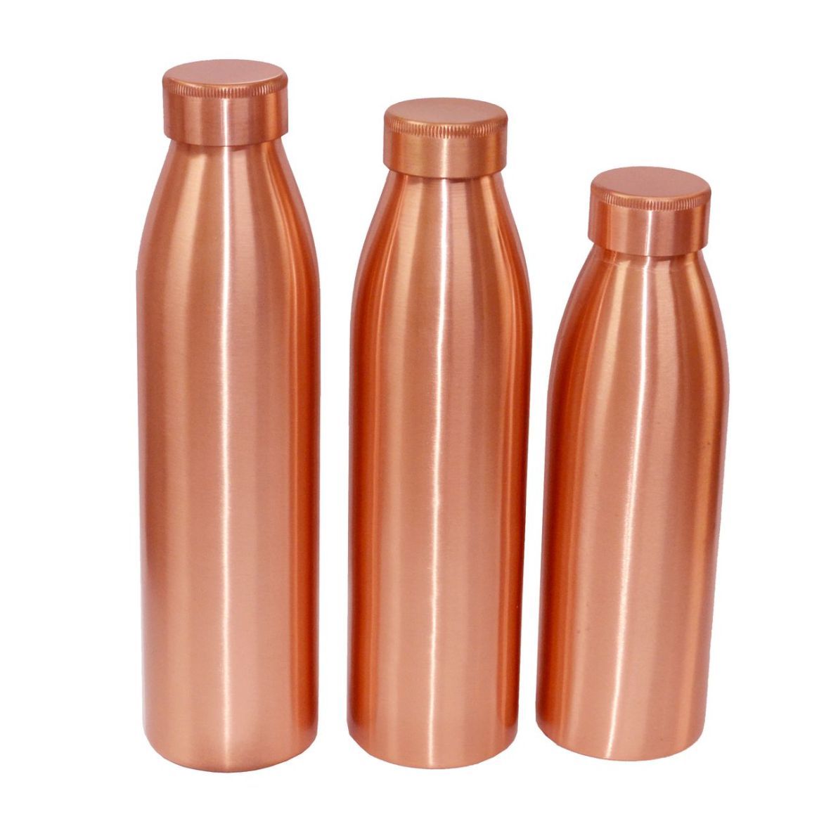 Pure Copper Water Bottle Set with 2 Glasses | Handmade Enamel