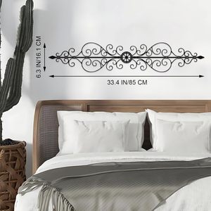 Decoración de pared de hierro contemporánea y ecológica para sala de estar, dormitorio u oficina, pieza decorativa de metal para pared. - Product Image 5