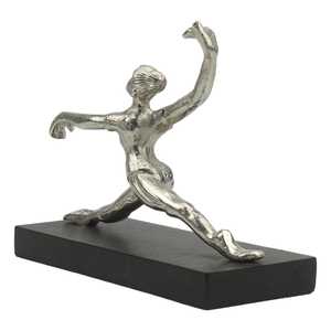 Figura de Bailarina Moderna de Aluminio, 25.5cm L x 10cm W x 20cm H, Hecha a Mano, Ecológica, Escultura Artística de Sobremesa, Jaffs Exports - Product Image 6