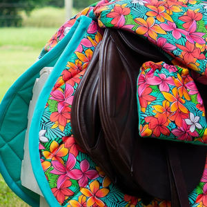 Almohadilla de Cuero Floral Colorida para Silla de Montar de Doma y Salto con Forro de Malla para Equitación Multiusos - Product Image 3