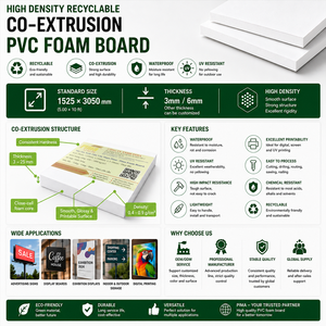Pima High Density Recyclable Co-extrusion PVC Foam Board 15603050mm 3mm 5mm Waterproof UV Fire Resistant Advertising Signs - Product Image 2