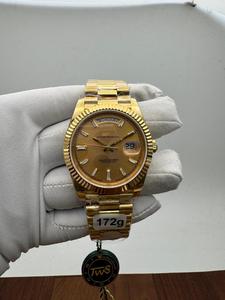 Esfera Dorada de Lujo para Reloj Mecánico de 40 mm, Bisel Acordonado de Acero Inoxidable de Alta Calidad, Cristal de Zafiro, Movimiento ETA - Product Image 3