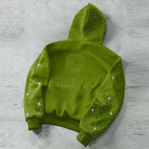 Vêtements d'hiver sur mesure, sweats à capuche avec strass, impression par transfert, 100% coton biologique, respectueux de l'environnement, sweats de haute qualité pour hommes - Product Image 4
