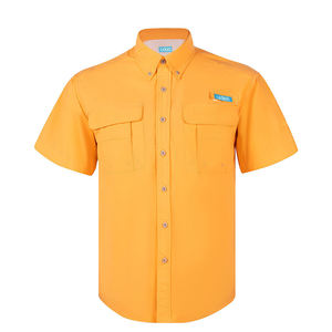 Camisa de Pesca de Manga Corta Anti-UV de Nailon y Elastano para Hombre: Diseño Elegante de Manga Corta - Product Image 1