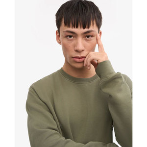 Sweat-shirt à col rond pour homme de qualité supérieure, coupe athlétique, avec poignets côtelés, chaud pour l'hiver, à porter tous les jours - Product Image 5