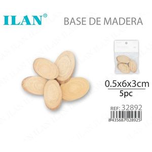 Base in legno ILAN 0,5x6x3cm 5 pezzi per lavori artigianali - Product Image 1