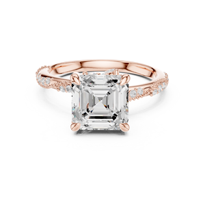 Anillo de Compromiso y Boda Clásico de Oro Sólido de 14k con Diamante Cultivado en Laboratorio de 2.5 CT, Corte Asscher, Claridad E VS1, Certificado IGI, para Mujer - Product Image 5