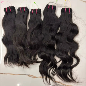 Lots de Cheveux Humains Indiens Bruts de Luxe – Cheveux de Temple Authentiques Noir Naturel - Product Image 1