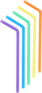 Pailles flexibles en PET/PLA - 8,25 pouces, 5 couleurs, 50 unités - Biodégradables, écologiques, anti-fuite, jetables, sans BPA, recyclables, résistantes au congélateur - Product Image 2